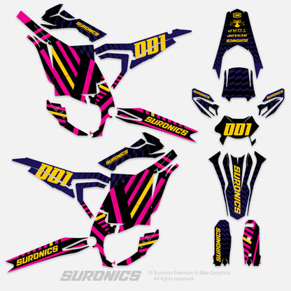 FUTURACE NAVY YELLOW Surron Ultra Bee Graphics kit