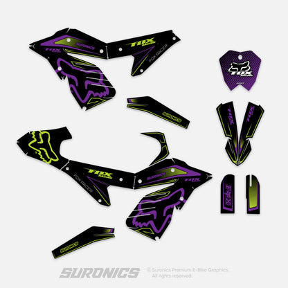 FOX RACER BLACK PURPLE ETM RTR Graphics kit