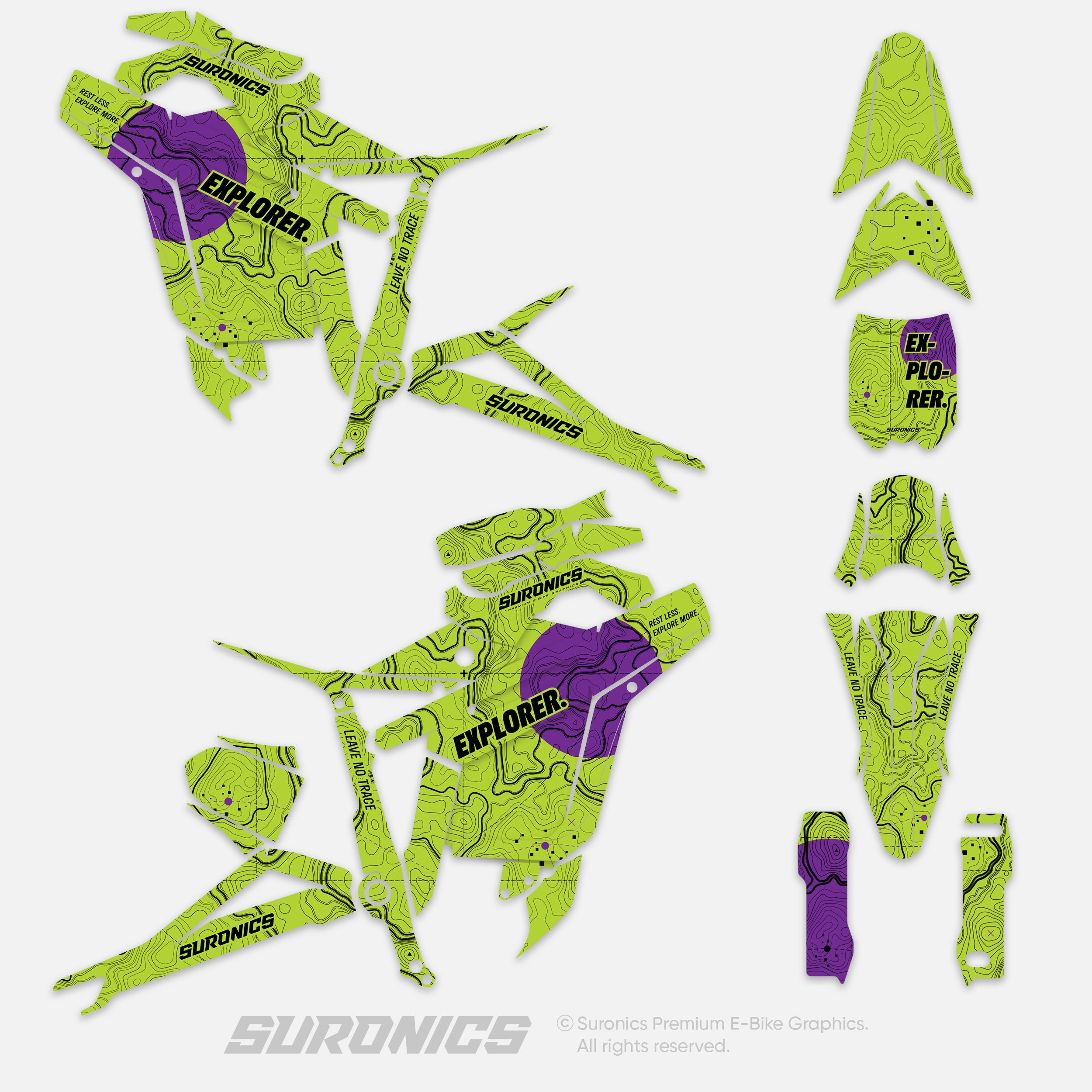 EXPLORER GREEN PURPLE Talaria Sting MX5 PRO Graphics kit