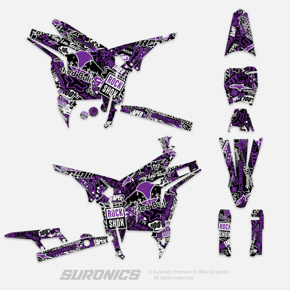 STICKY BLACK PURPLE Talaria Komodo Graphics kit
