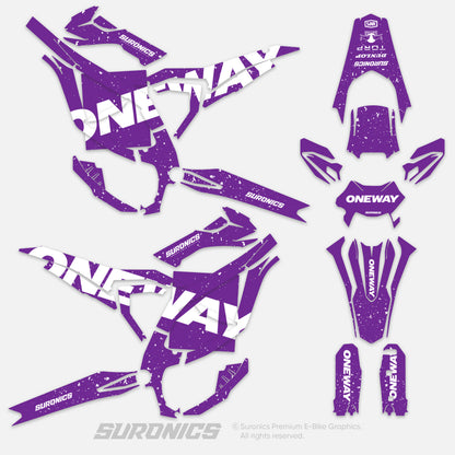 ONEWAY PURPLE WHITE Surron Ultra Bee Graphics kit
