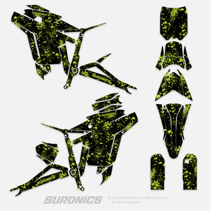 SPLATTER BLACK GREEN Talaria Sting MX3 MX4 Graphics kit
