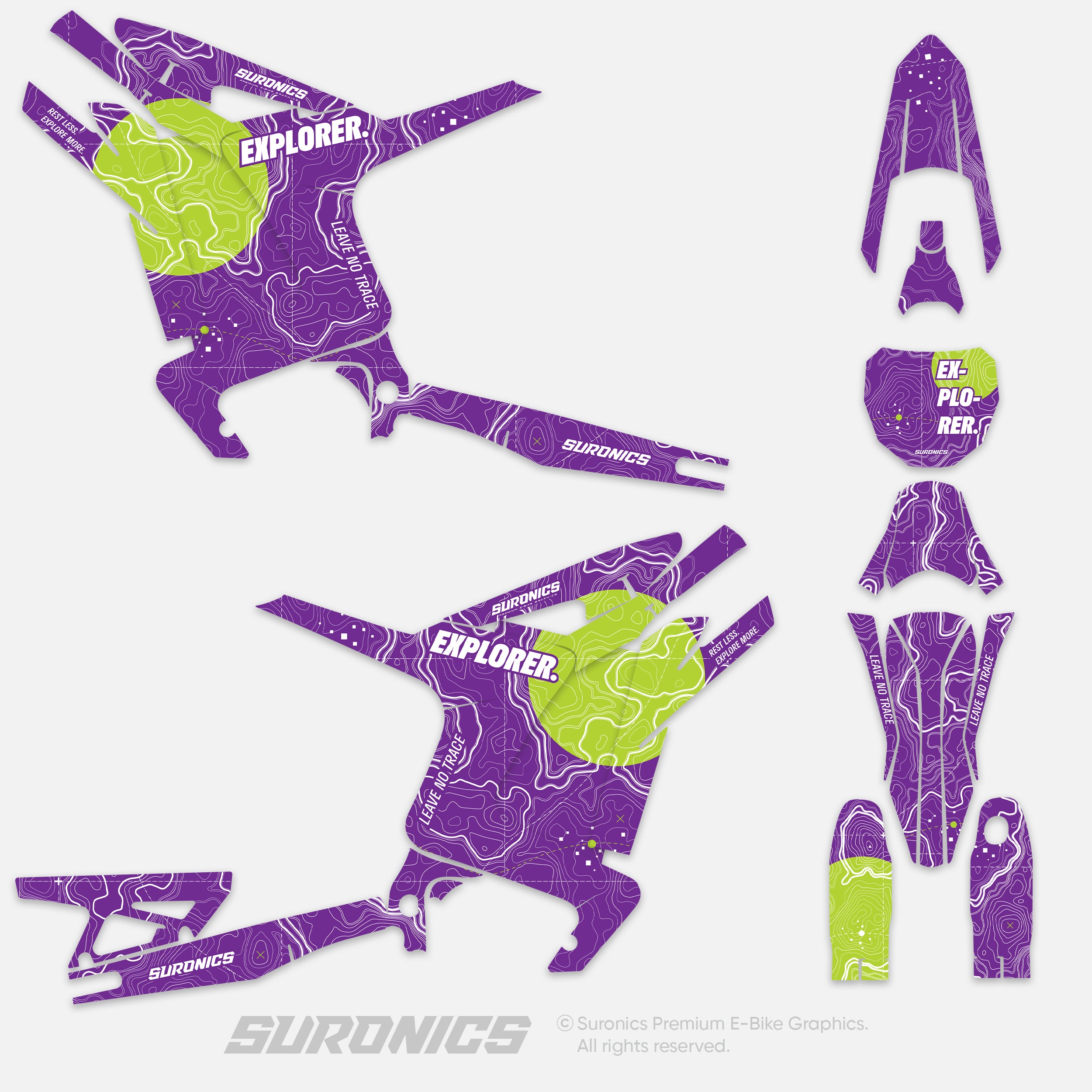 EXPLORER PURPLE GREEN Arctic Leopard XE Graphics kit