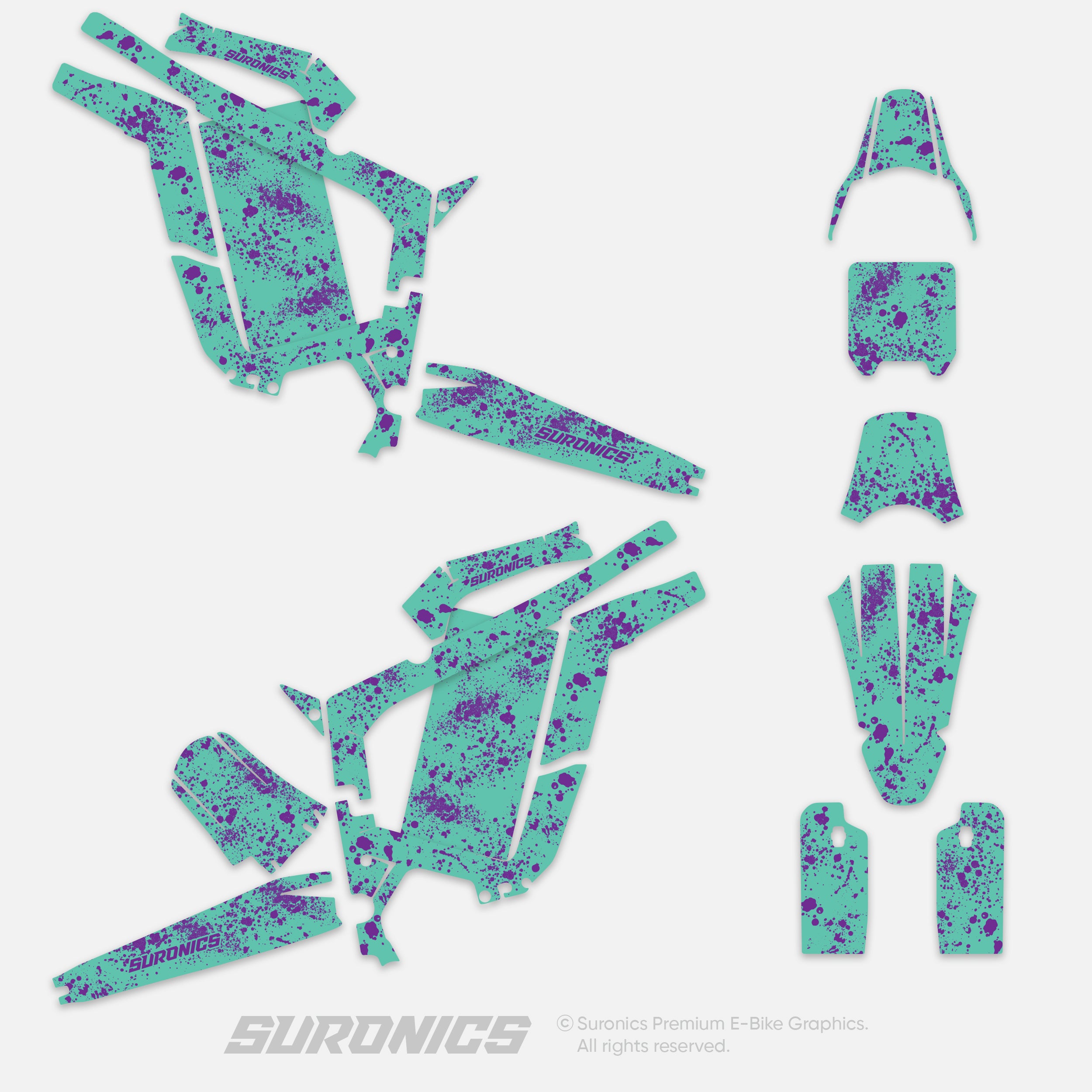 SPLATTER MINT PURPLE Rerode R1 Graphics kit