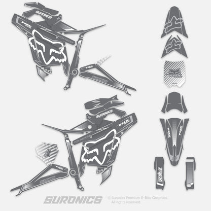 FOX RACER GREY WHITE Talaria Sting MX5 PRO Graphics kit