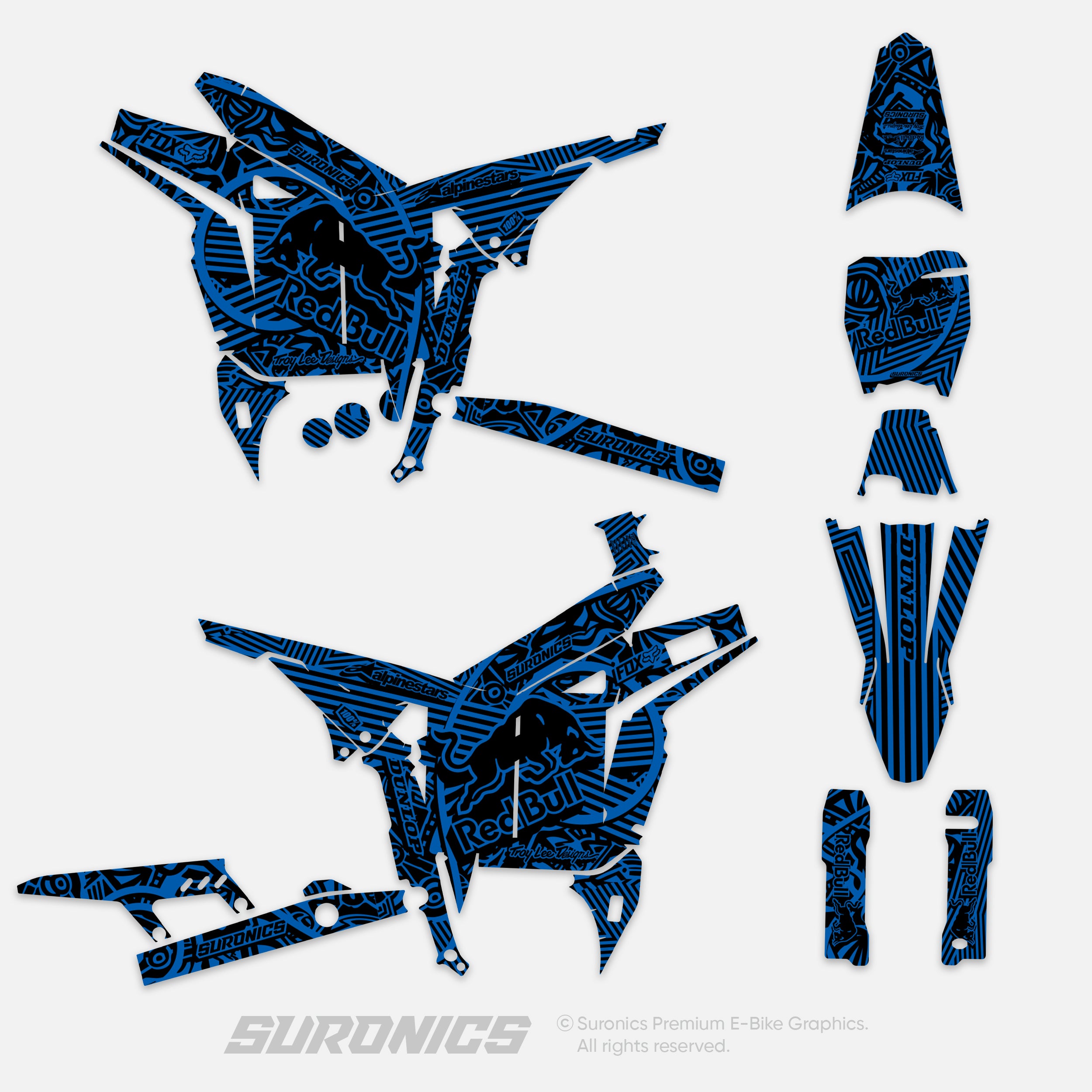 RACE ART BLACK BLUE Talaria Komodo Graphics kit