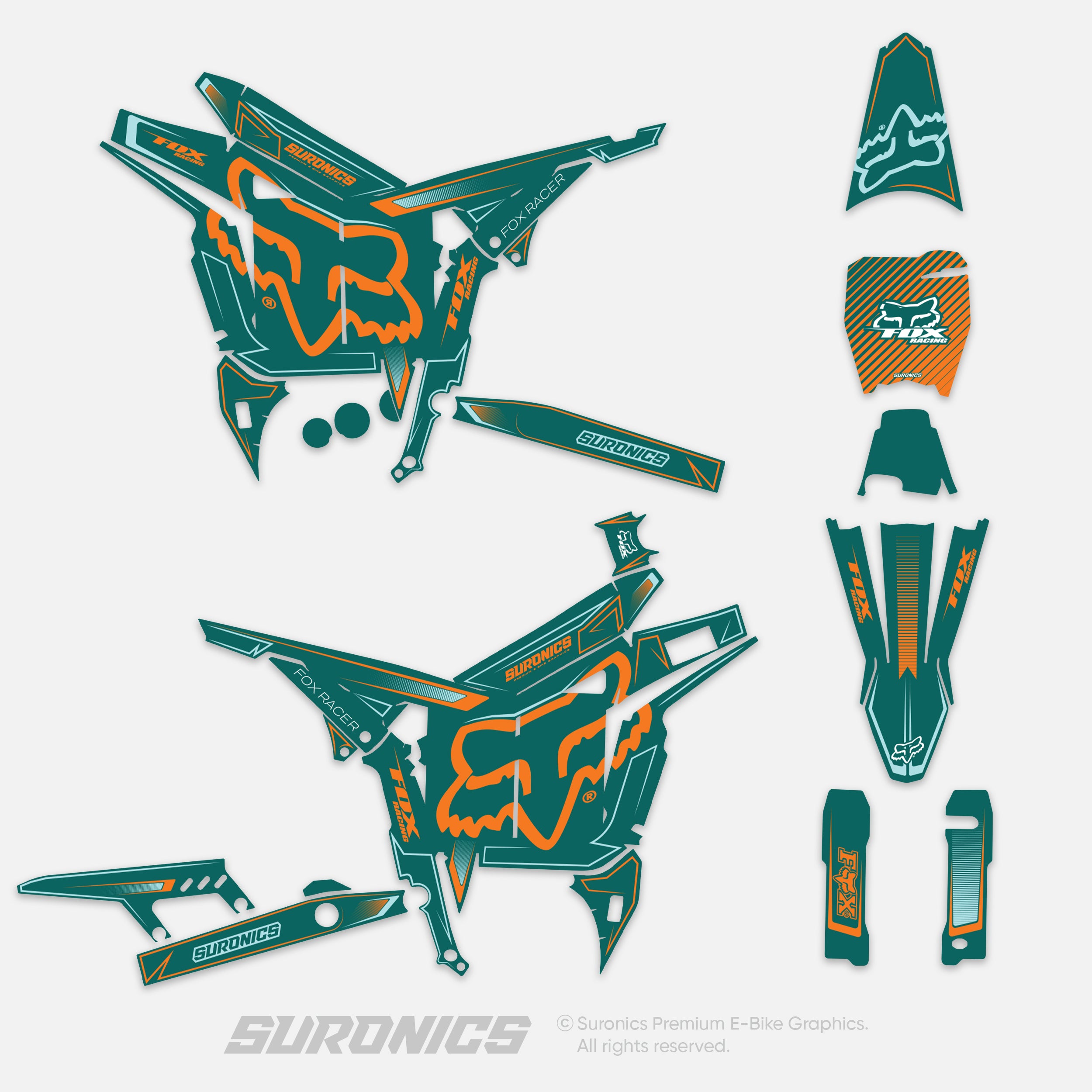 FOX RACER AVENTUR ORANGE Talaria Komodo Graphics kit