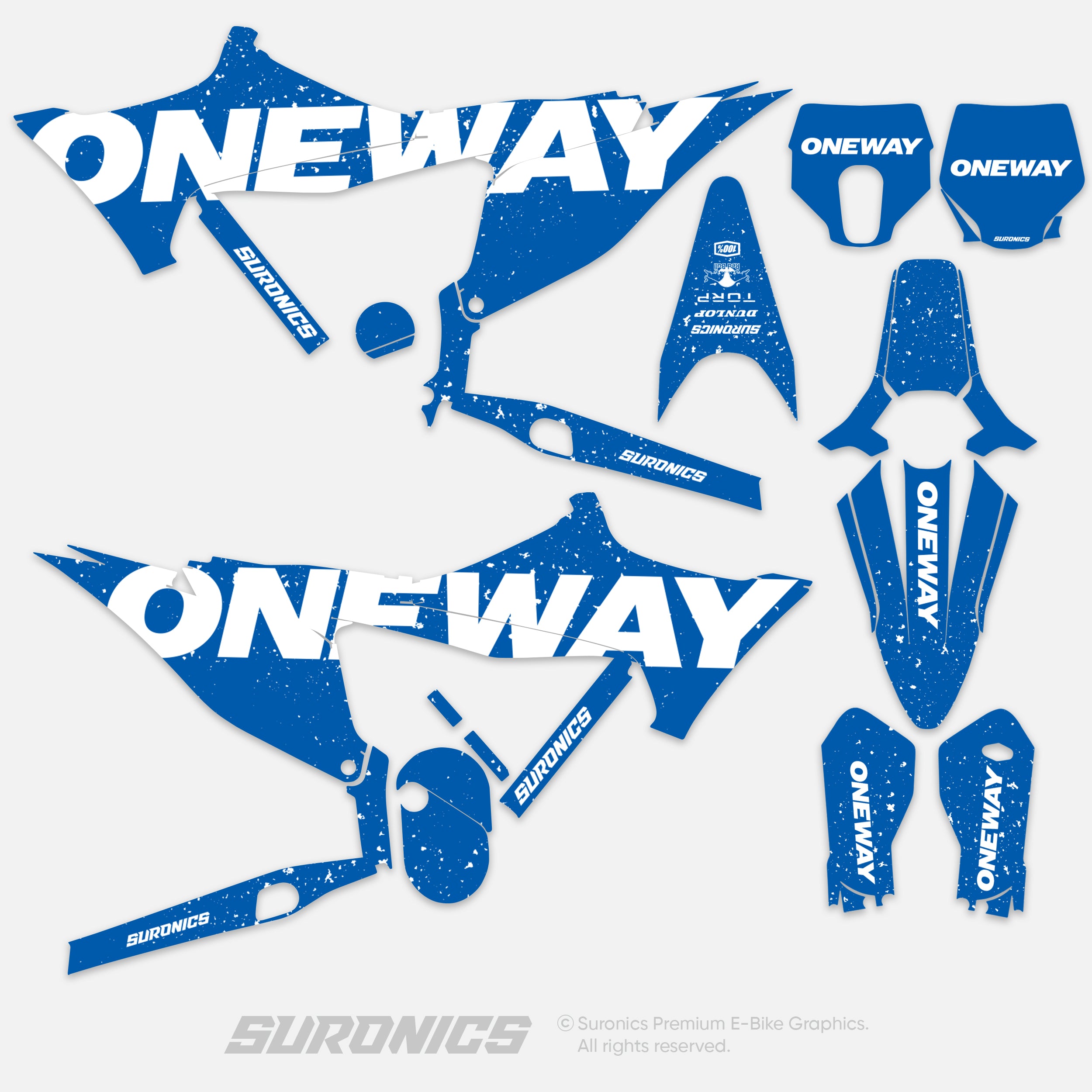 ONEWAY BLUE WHITE Stark Varg Graphics kit
