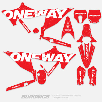 ONEWAY RED WHITE Stark Varg Graphics kit