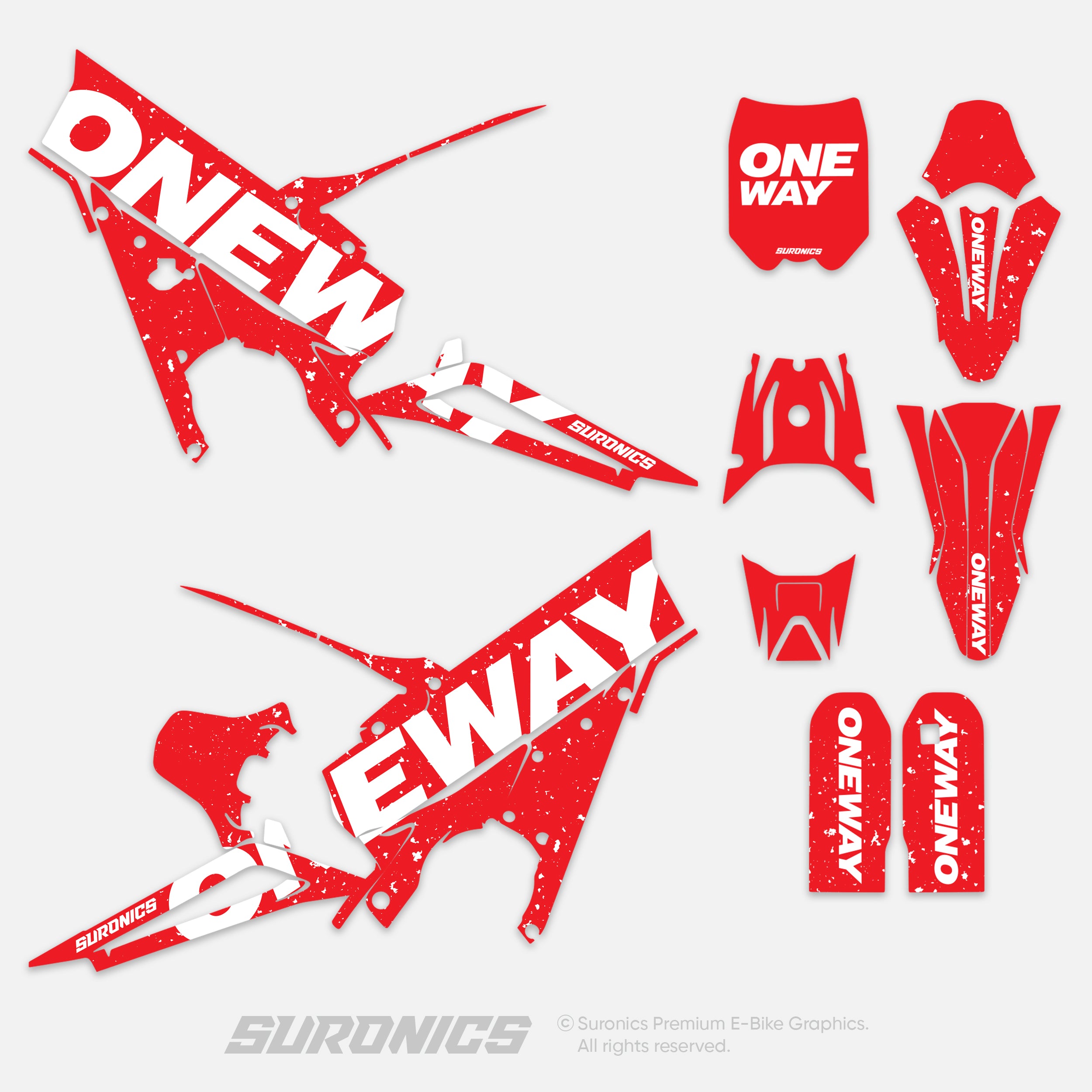 ONEWAY RED WHITE Talaria XXX Graphics kit