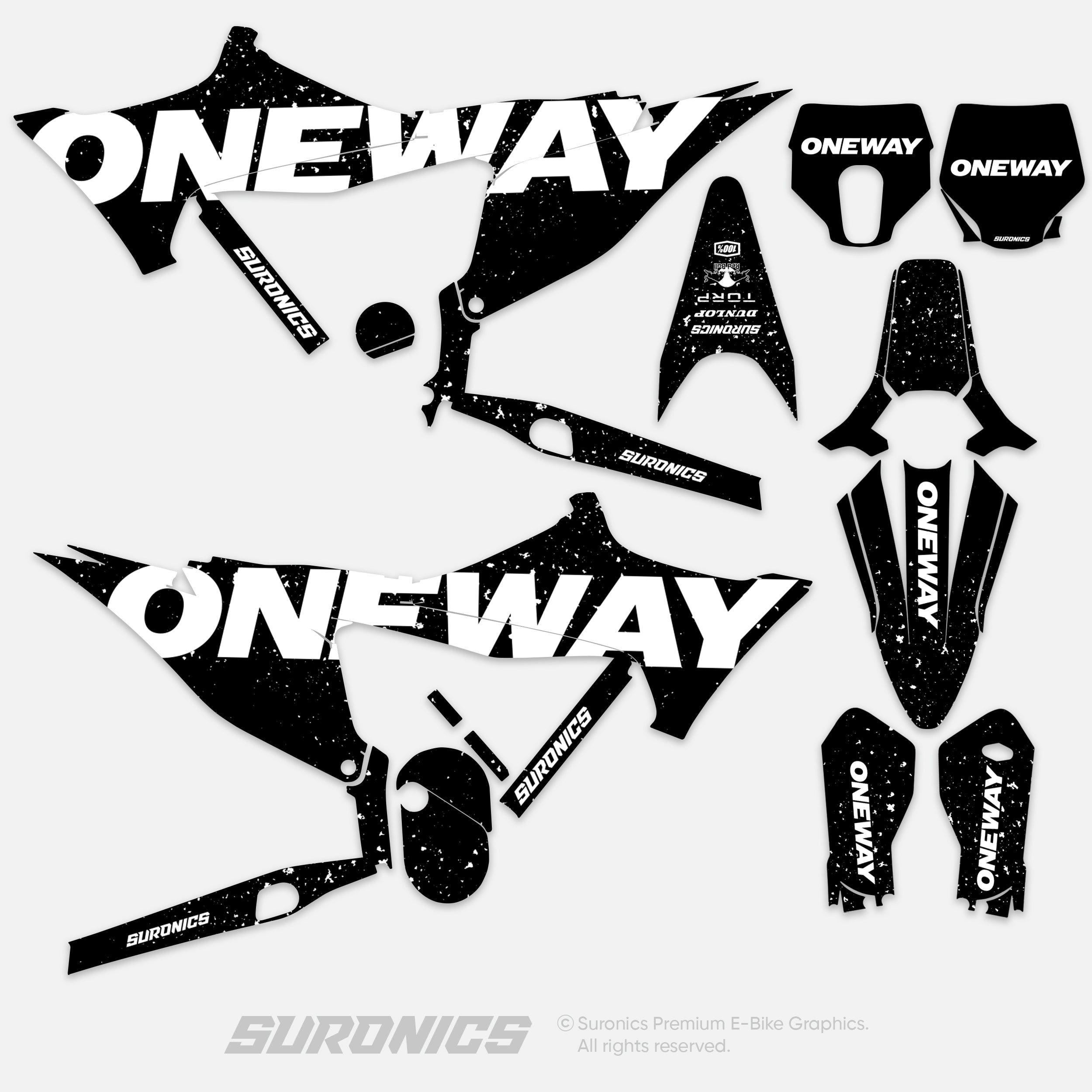 ONEWAY BLACK WHITE Stark Varg Graphics kit